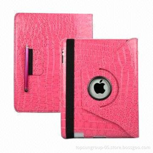 PU leather cases for iPad 4, with 360° rotating, OEM orders are welcome